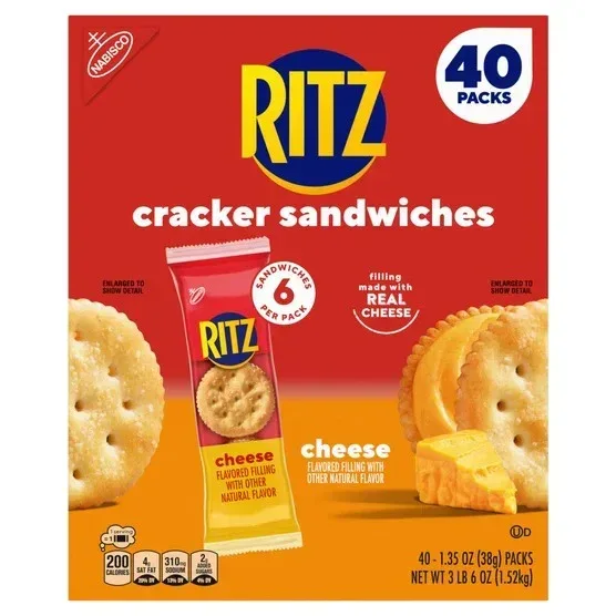 RITZ Cracker Sandwiches, Cheese, 40-count - Image 2