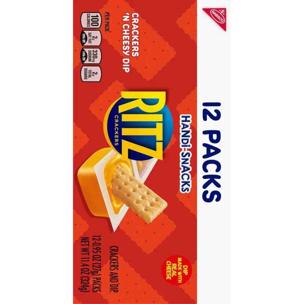 RITZ Crackers 'N Cheesy Dip Snack Packs, 12 Snack Packs - Image 11