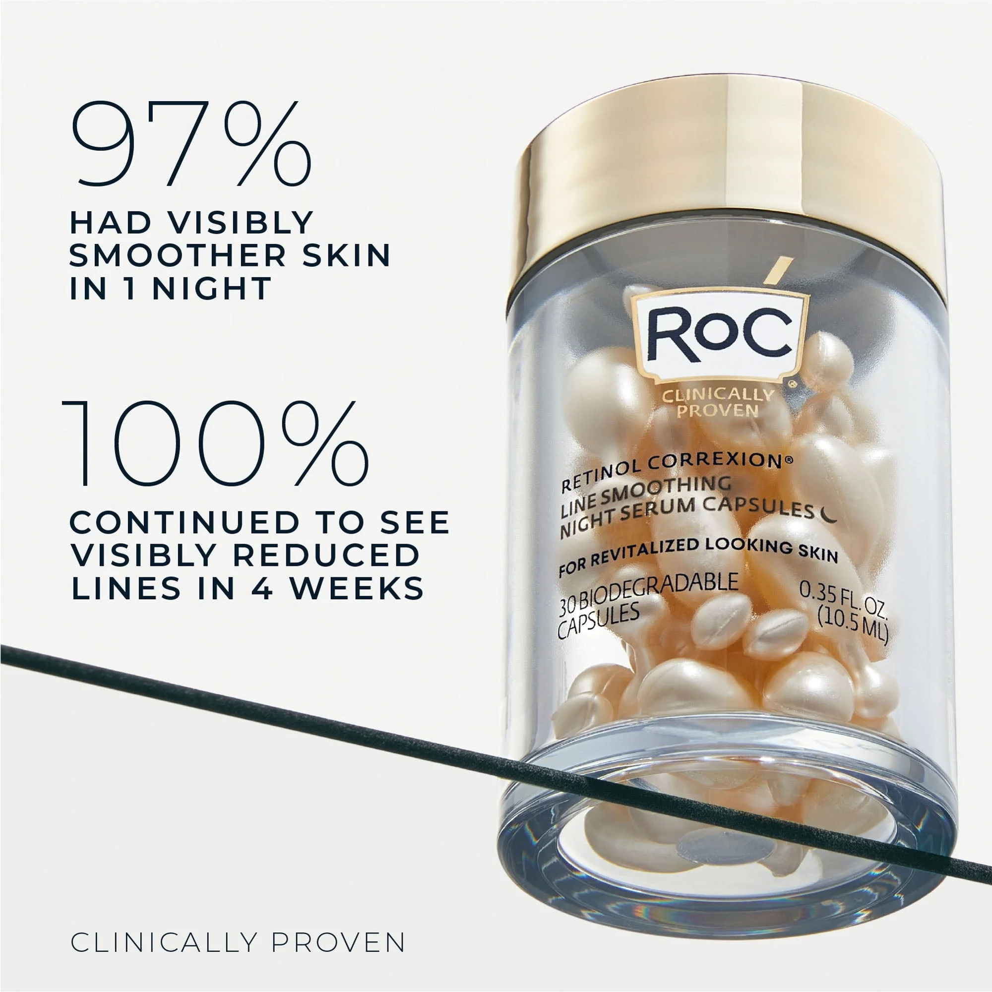 RoC Retinol Correxion Capsules, Anti-Aging Night Serum, Anti-Wrinkle Treatment, 30 Ct - Image 3