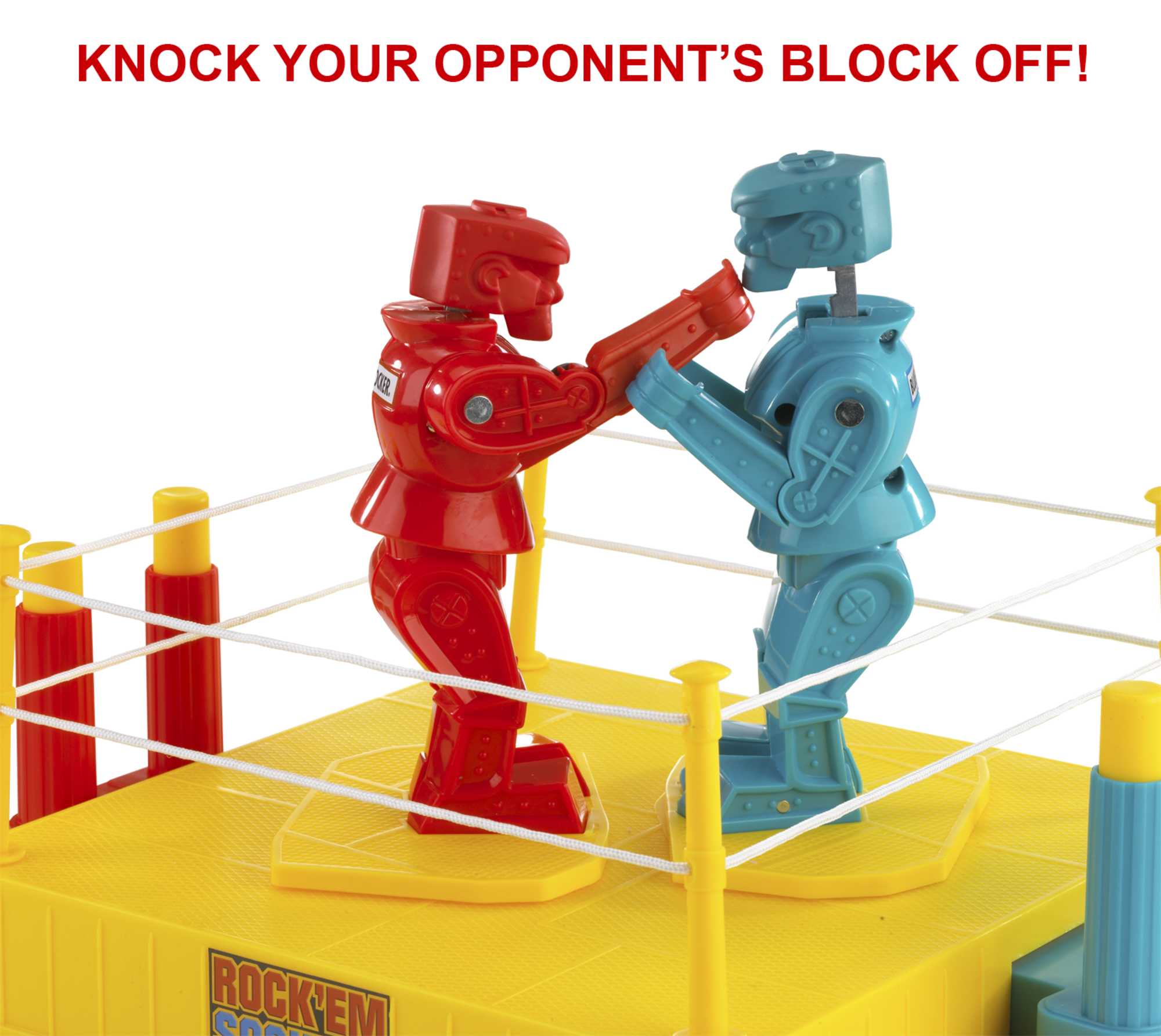 Rock 'Em Sock 'Em Robots Kids Game, Fighting Robots with Red Rocker & Blue Bomber - Image 3