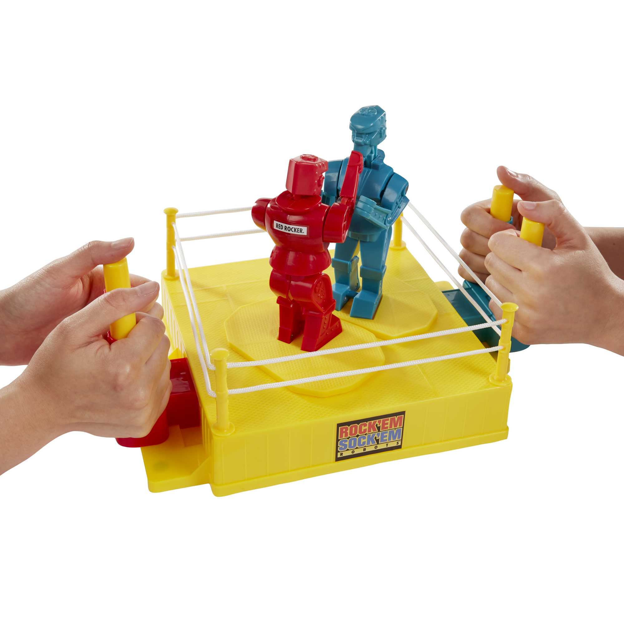 Rock 'Em Sock 'Em Robots Kids Game, Fighting Robots with Red Rocker & Blue Bomber - Image 4