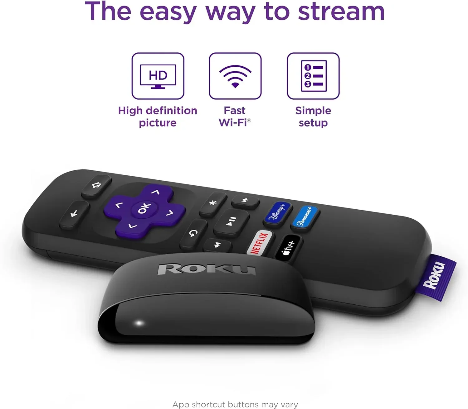 Roku 3960R Express HD Streaming Device with Standard Remote, Black - Image 2