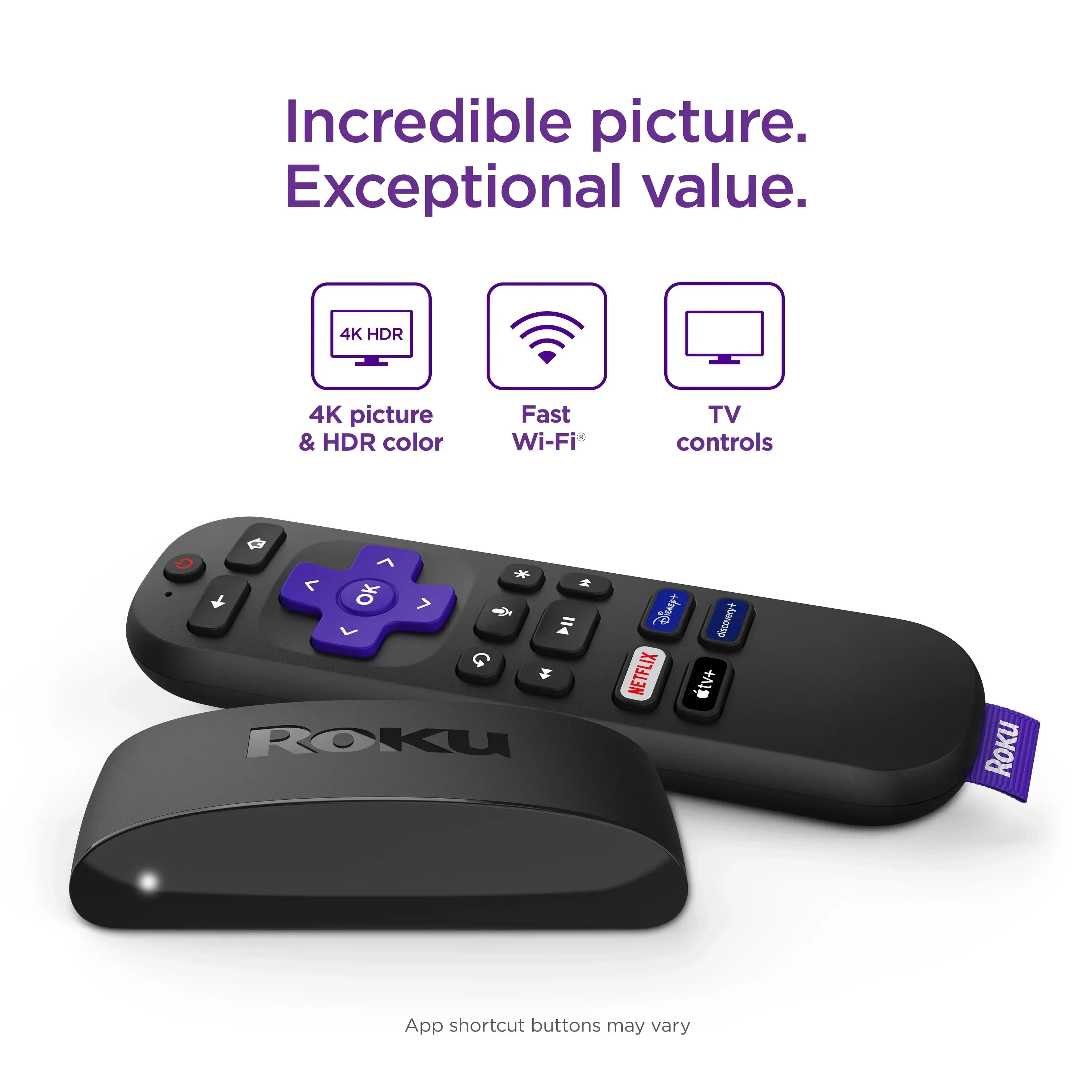 Roku Express 4K+ | Streaming Player HD/4K/HDR with Roku Voice Remote with TV Controls - Image 2