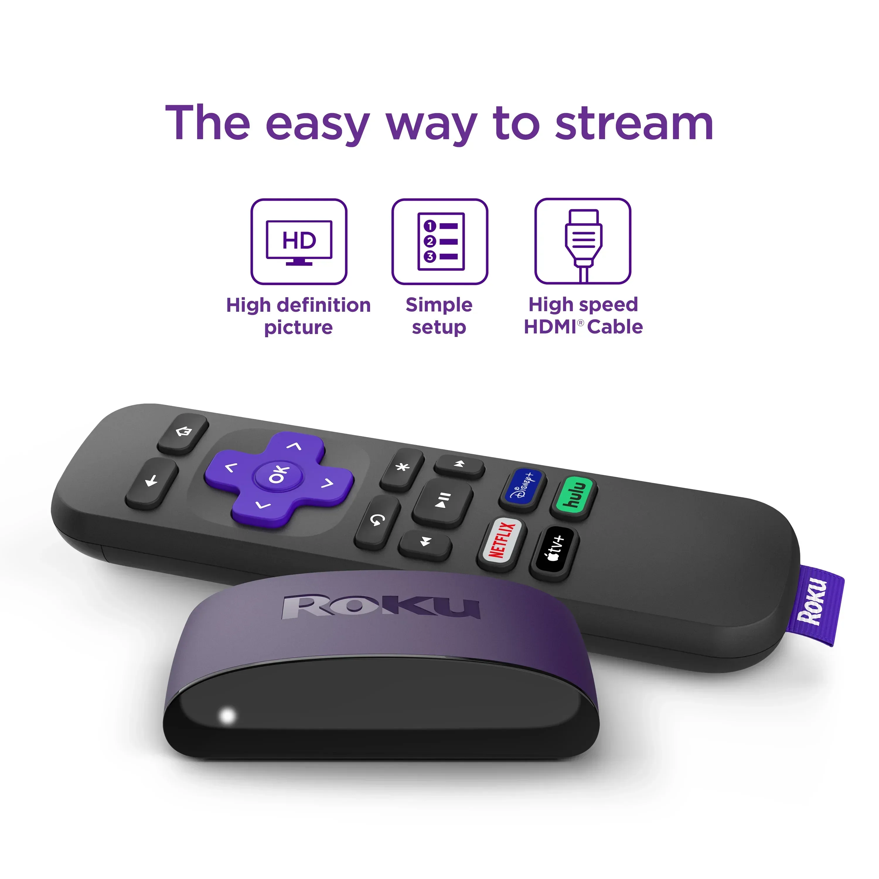 Roku LE HD Streaming Media Player with High Speed HDMI Â® Cable and Simple Remote - Image 2