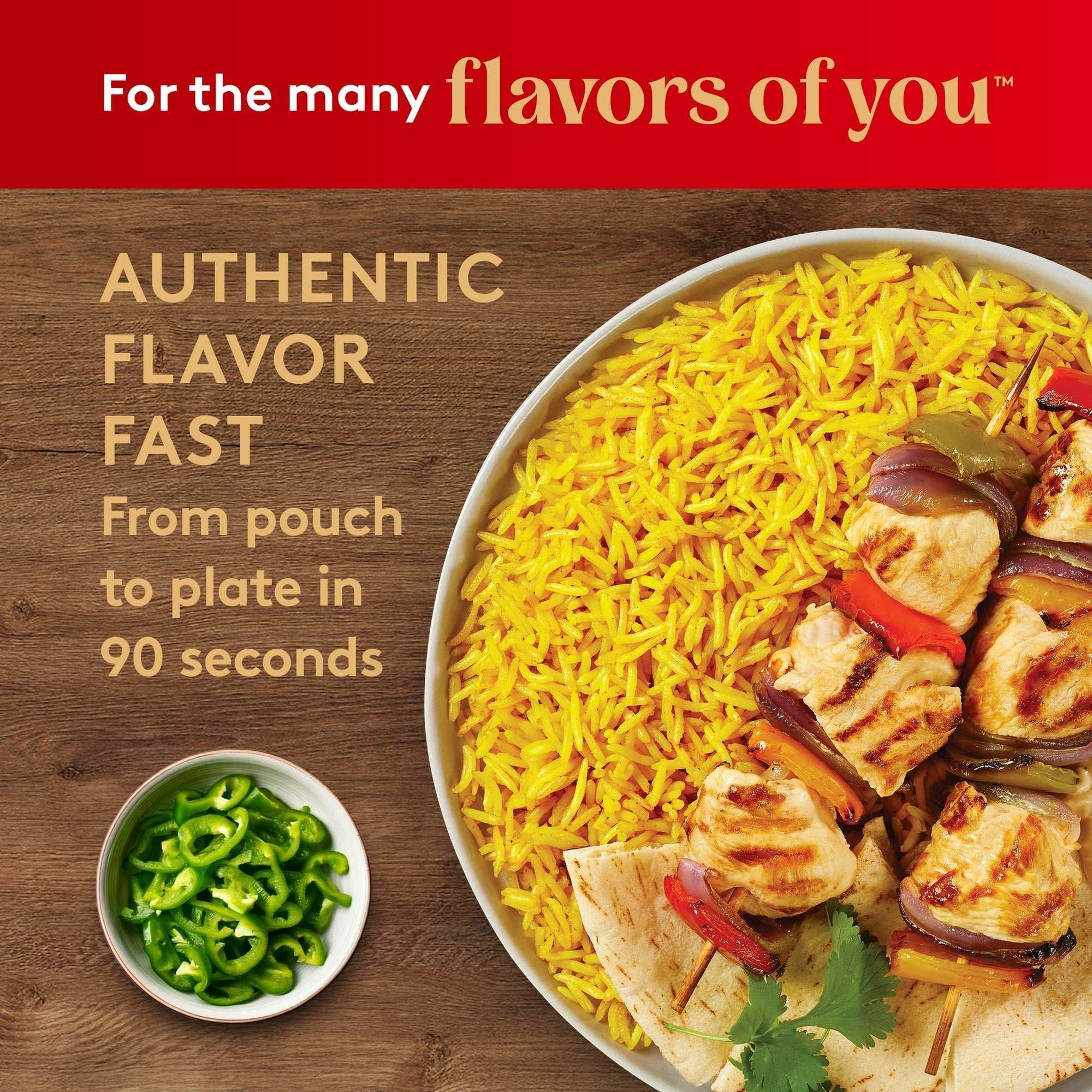 Royal Yellow Saffron Basmati Rice - Ready to Heat Basmati Rice - 8.5 oz Microwaveable Pouch - Image 5