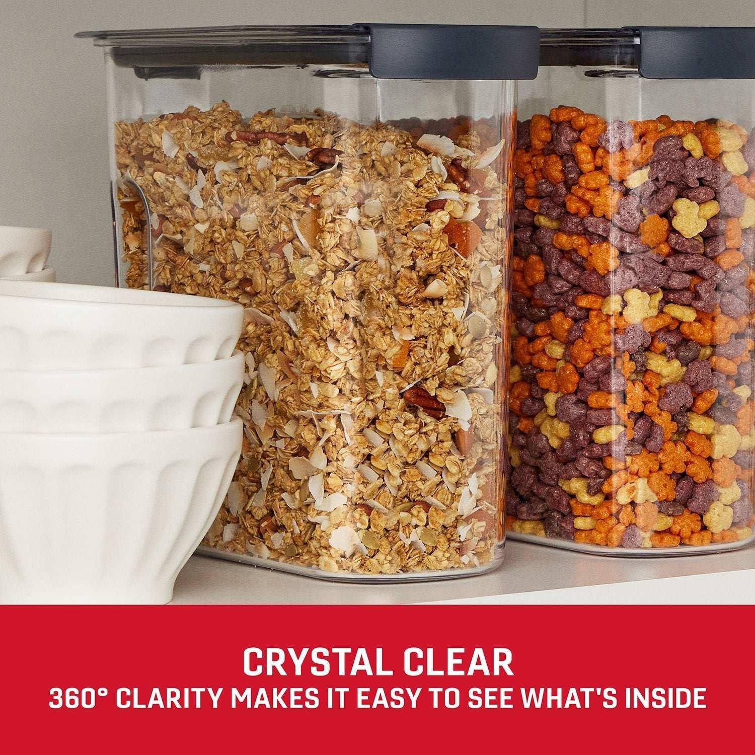 Rubbermaid Brilliance 18-Cup Cereal Pantry Storage, 2 Pack - Image 5