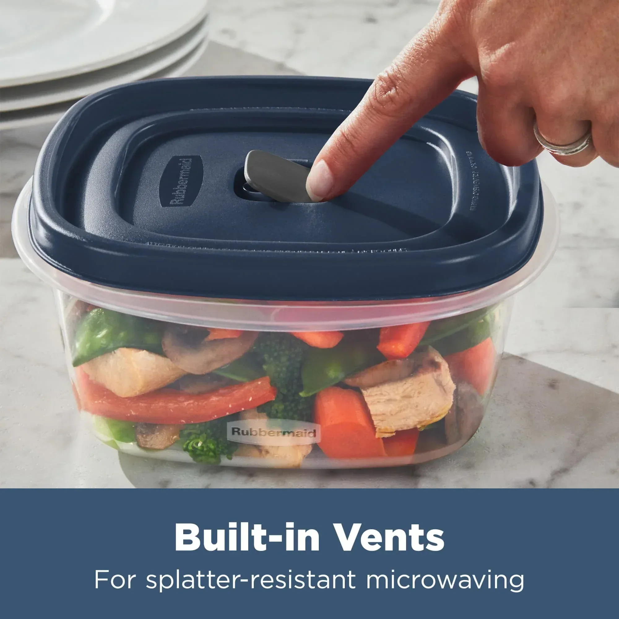 Rubbermaid Easy Find Lids Food Storage Containers with Vented Lids, 26 Piece Set - Image 4