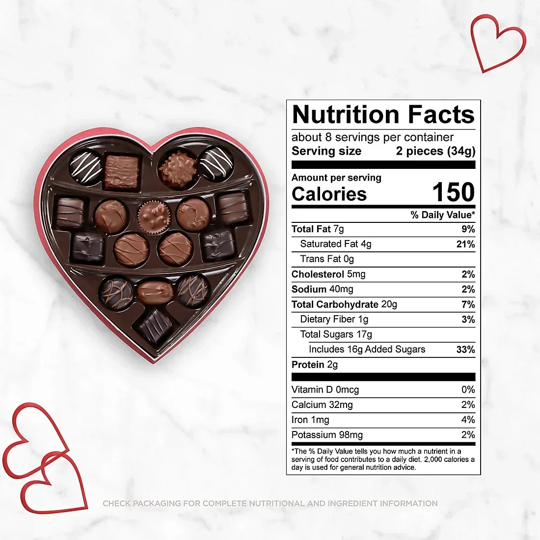 Russell Stover Red Velvet Heart Box of Chocolates, 17 pc. - Image 4