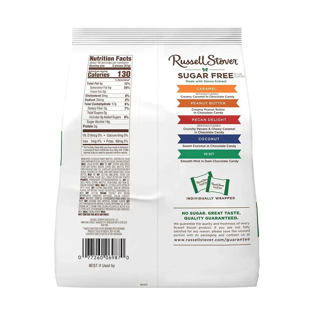 Russell Stover Sugar Free Assorted Chocolate Candy, 19.9 oz. - Image 2