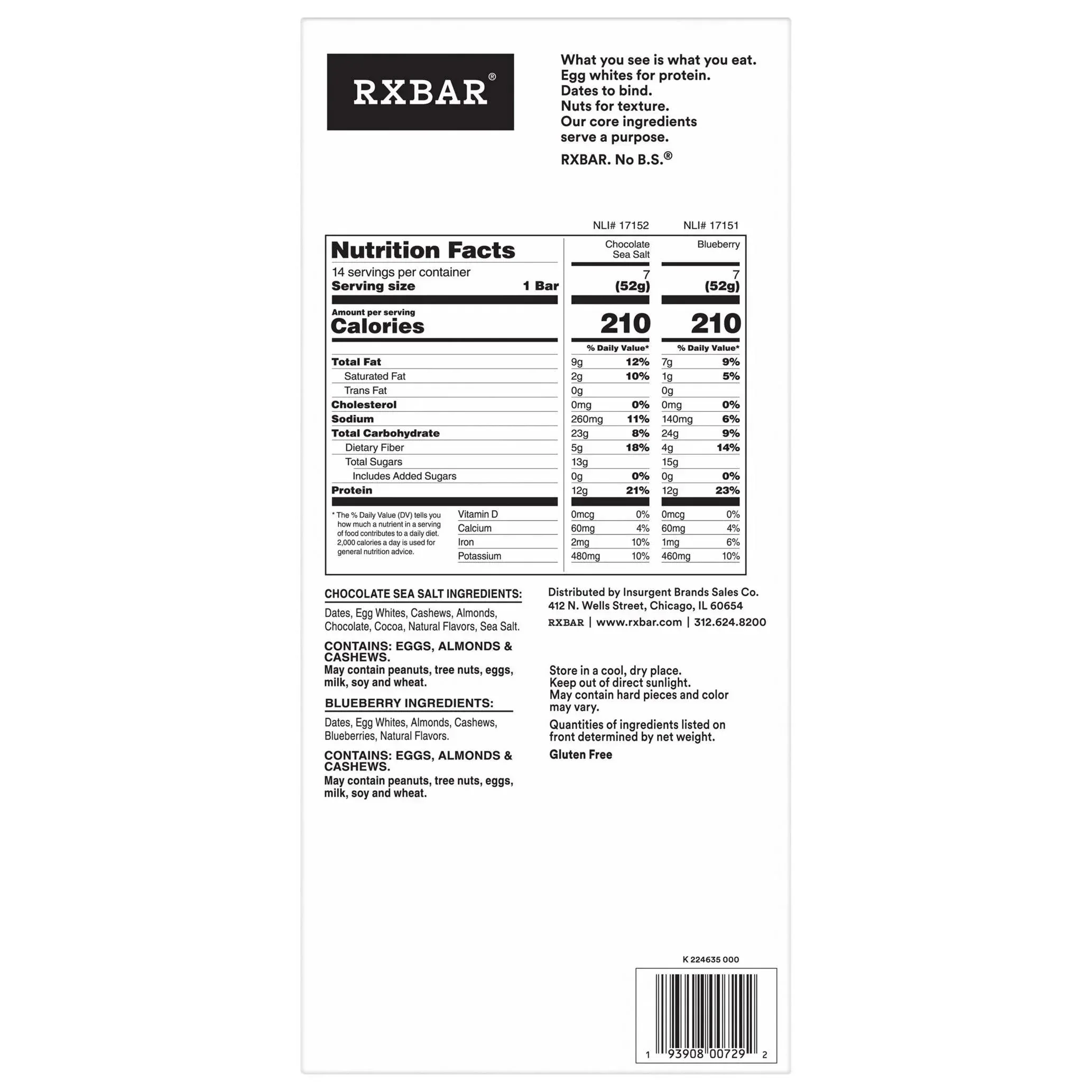 RXBAR Protein Bars, Variety Pack, 14-count - Image 2