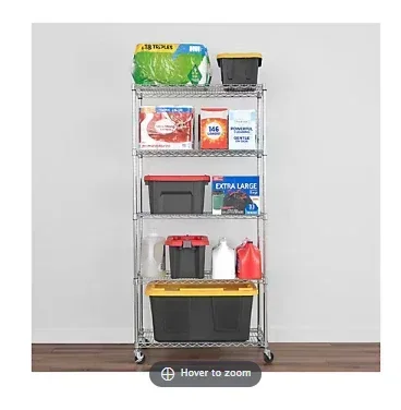 SafeRacks 18" x 36" x 72" 5-Tier Wire Shelving