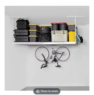 SafeRacks 4' x 8' Overhead Storage Rack - White - Image 4
