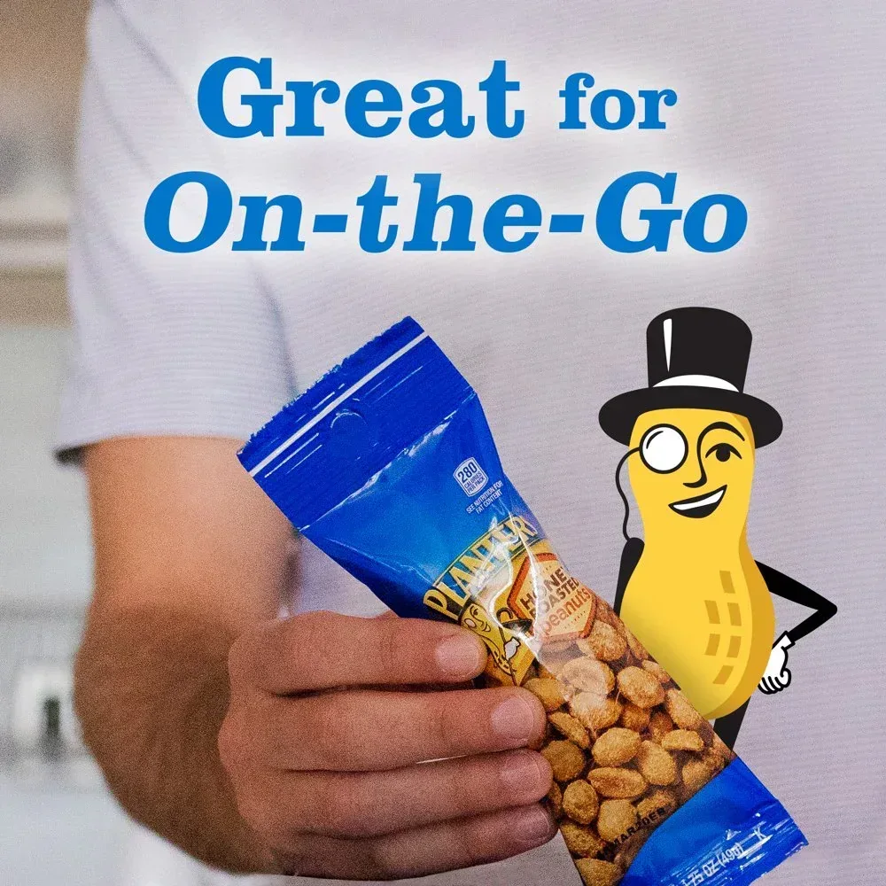 Salted Cashews, Salted Peanuts & Honey Roasted Peanuts Variety Pack, 24 Ct Packs - Image 4