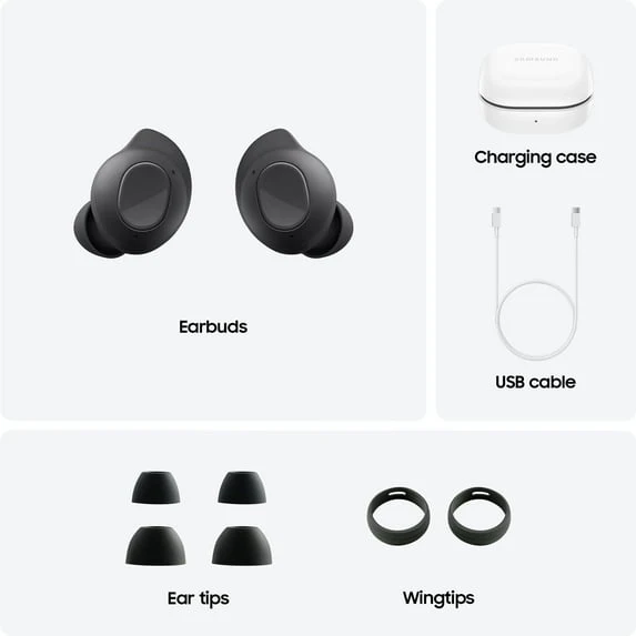 Samsung Galaxy Buds FE Bluetooth Earbuds with Charging Case, Graphite - Image 3