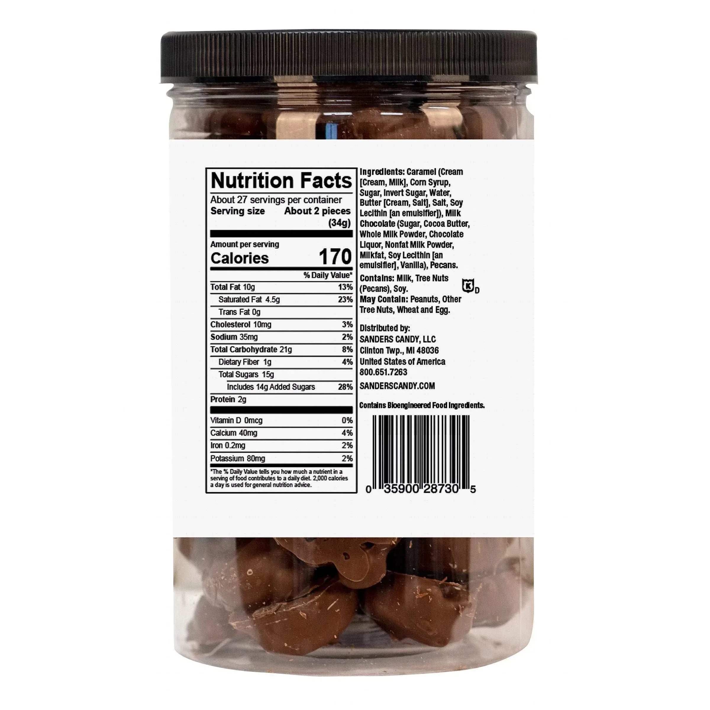 Sanders Milk Chocolate Pecan Caramel Clusters 32 oz, 2-pack - Image 4