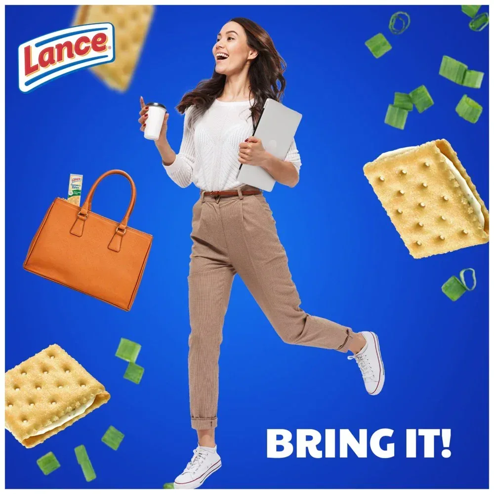 Sandwich Crackers, Captain'S Wafers Cream Cheese and Chives, 8 Packs, 6 Sandwiches Each - Image 4