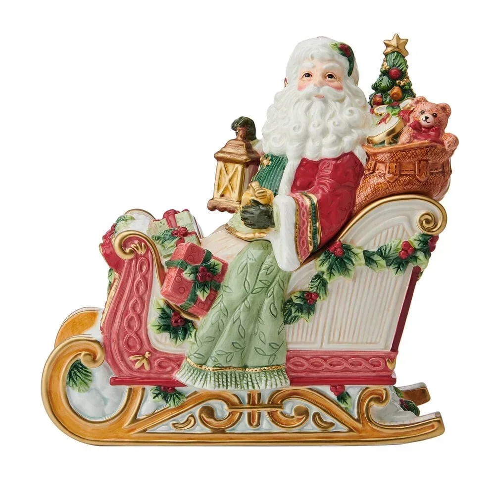 Santa Crimson Holiday Cookie Jar, 10 IN - Image 2