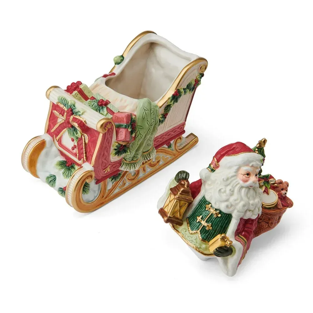 Santa Crimson Holiday Cookie Jar, 10 IN - Image 3