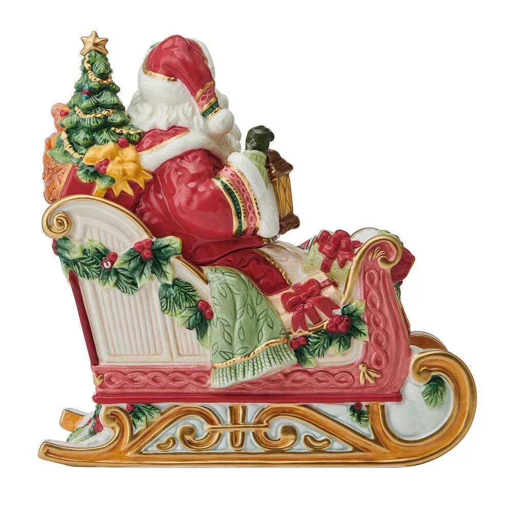 Santa Crimson Holiday Cookie Jar, 10 IN - Image 5