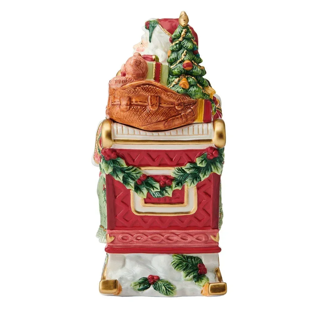 Santa Crimson Holiday Cookie Jar, 10 IN - Image 7