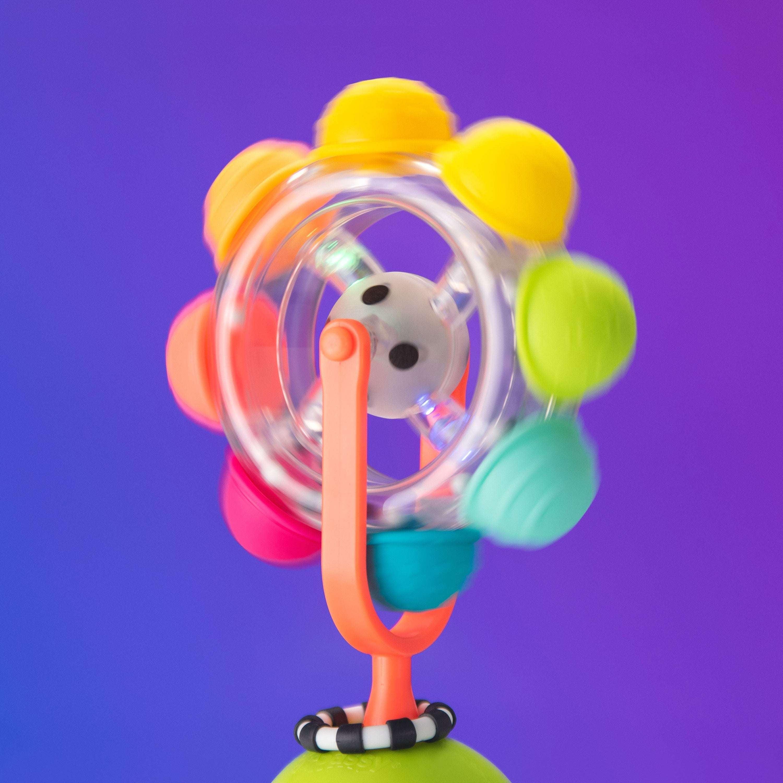 Sassy Light-up Rainbow Reel Spinning Developmental Suction Cup Baby High Chair Tray Toy | age group 6+ Months - Image 4
