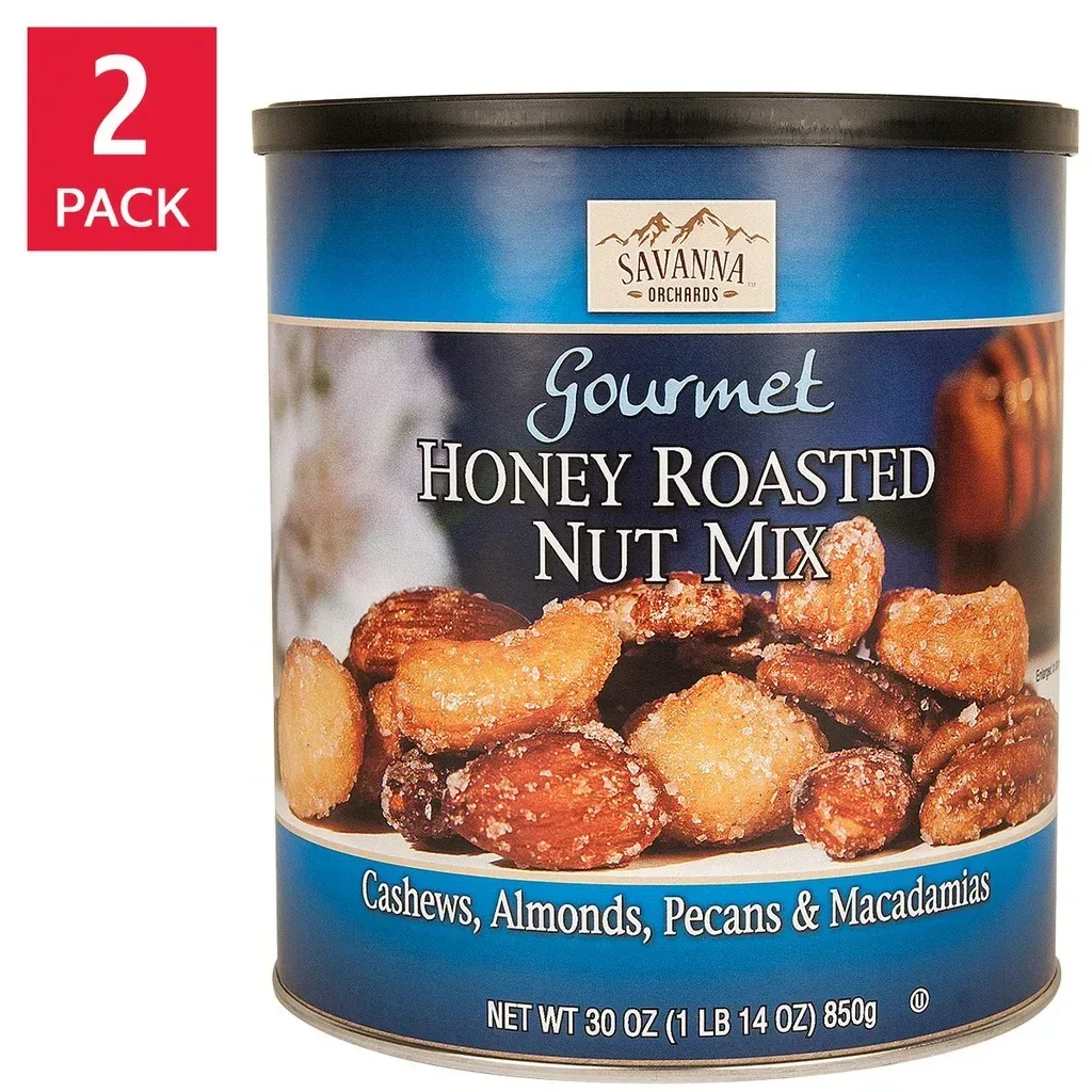 Savanna Honey Roasted Mix Nuts, 30 oz, 2-pack