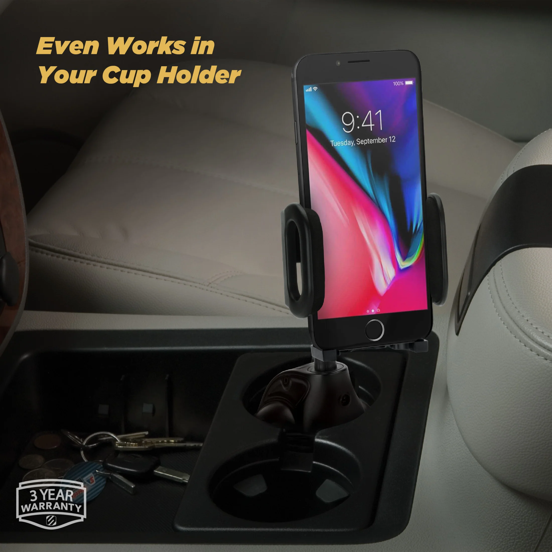 Scosche IHW10-SP1 4-in-1 Stick Grip Suction Cup Vent/Dash/Windshield Mount Kit Black - Image 6