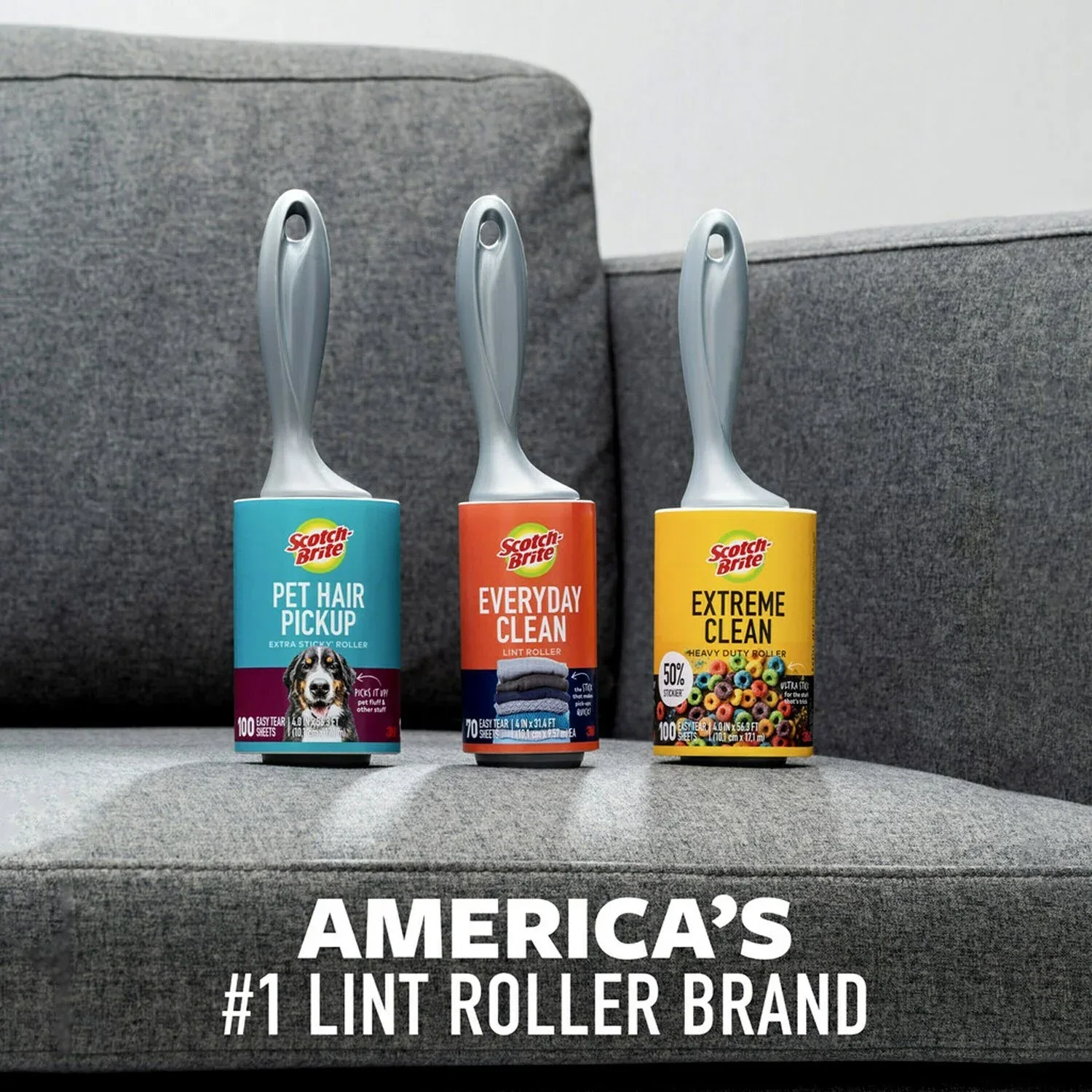 Scotch-Brite Lint Roller Club Pack, 4 Rollers/Pack, 85 Sheets/Roller - Image 8