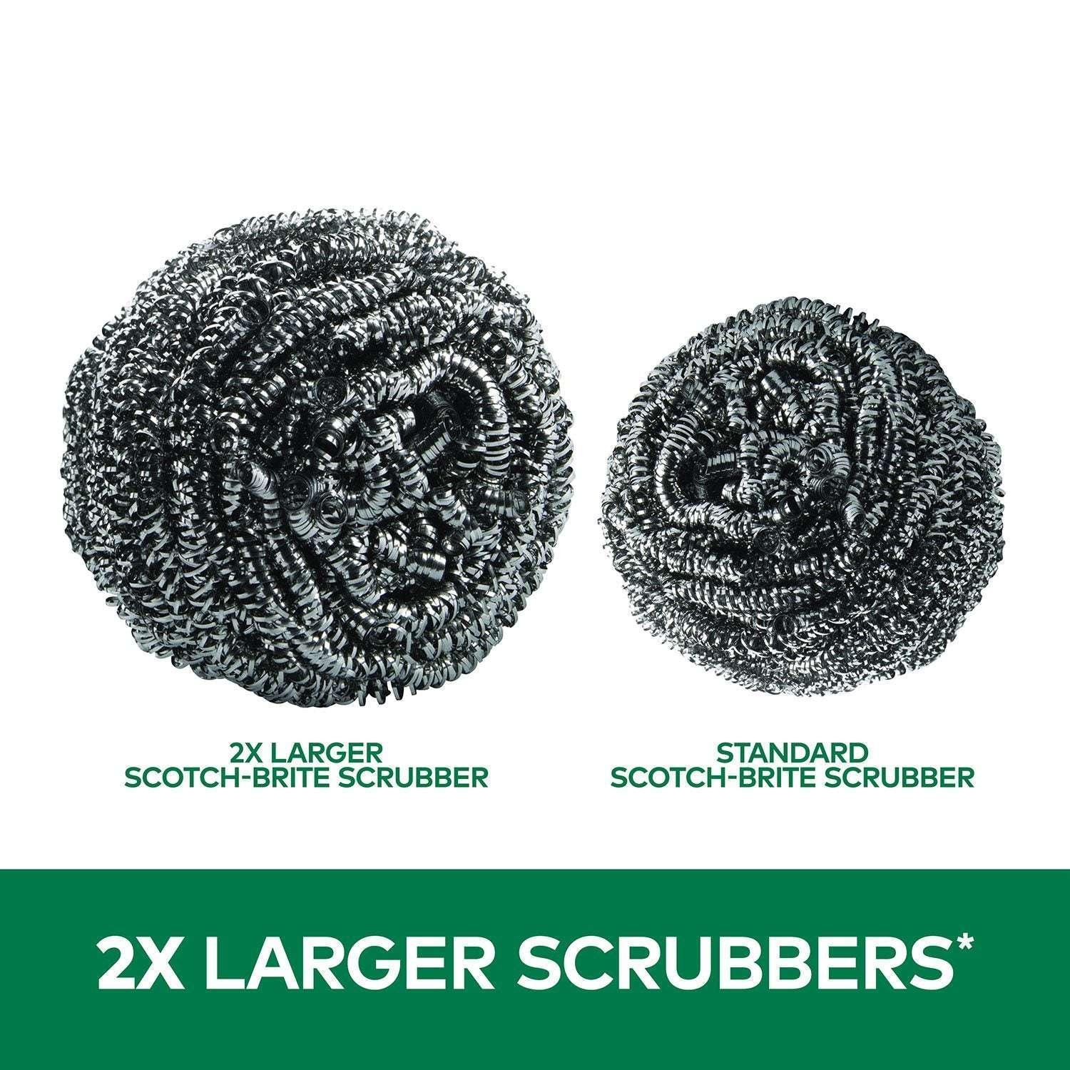 Scotch-Brite Stainless Steel Extra Large Scrubbers,16 ct. - Image 2
