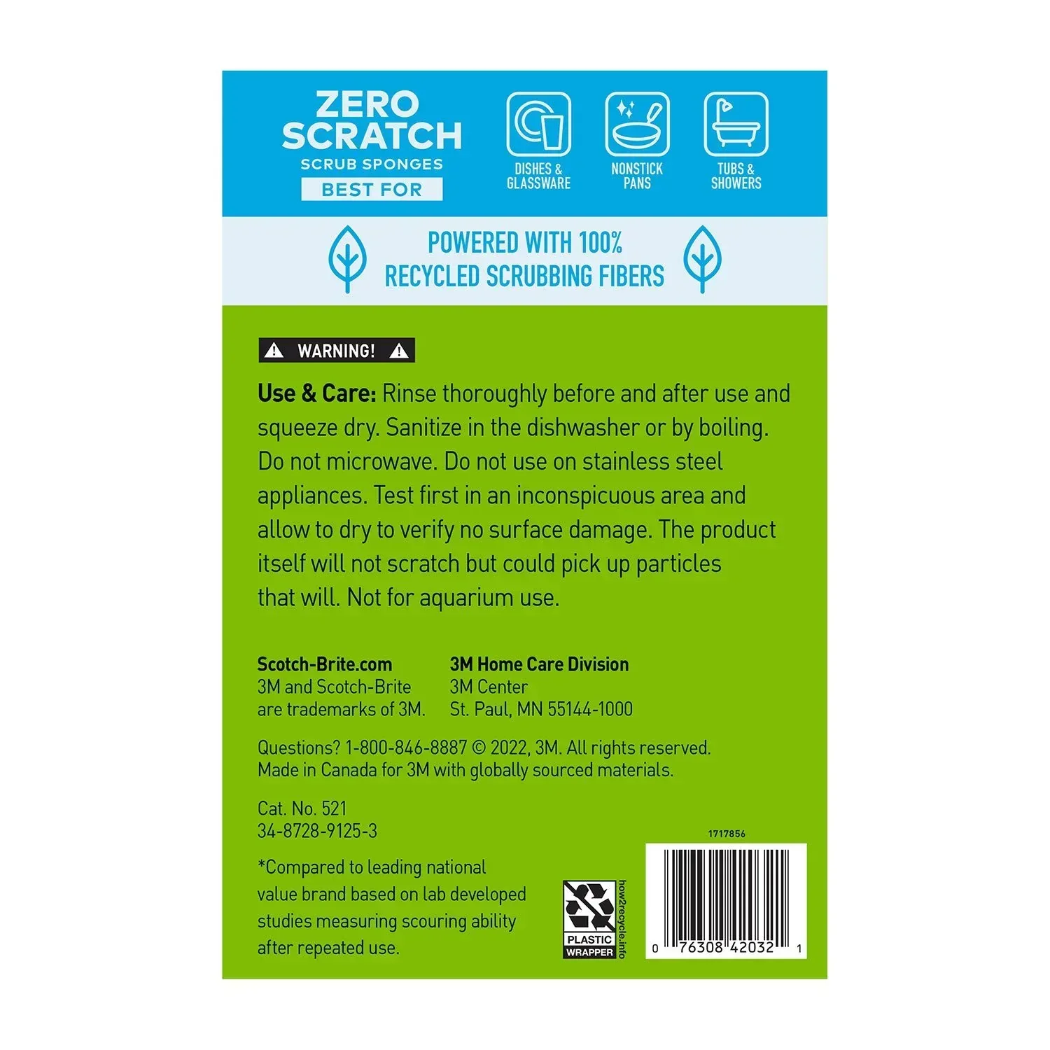 Scotch-Brite Zero Scratch Scrub Sponges, Individually Wrapped 24 ct. - Image 2