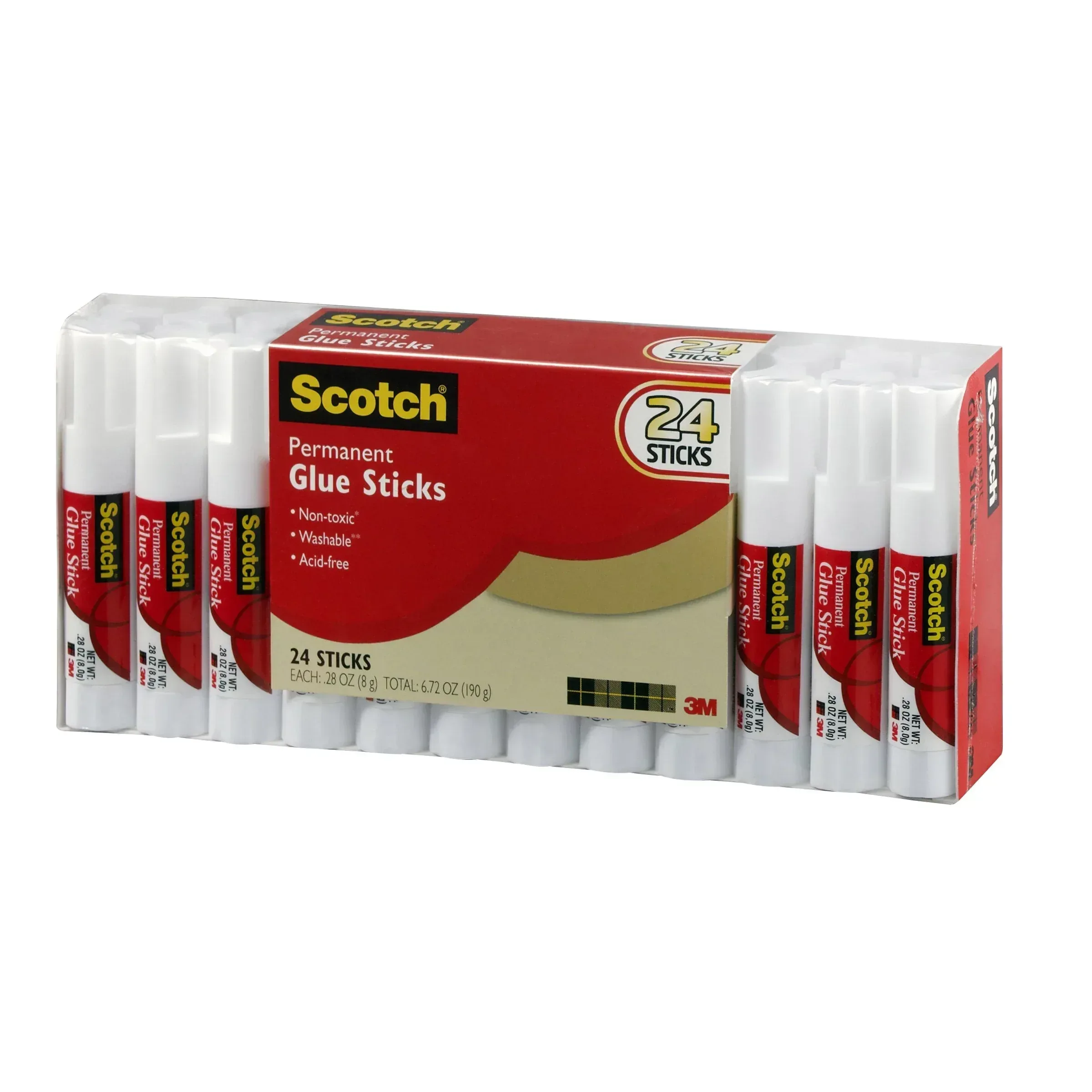 Scotch Permanent Glue Stick, 0.28 oz, 24-count - Image 4
