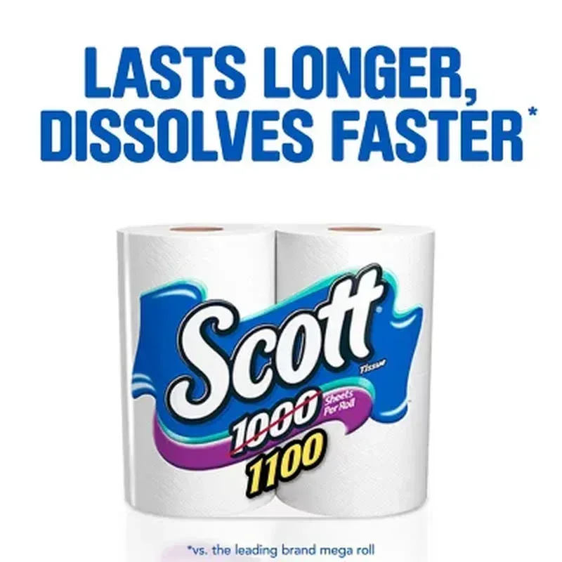 Scott 1100 1-Ply Toilet Paper (1100 Sheets/Roll, 36 Rolls) - Image 3
