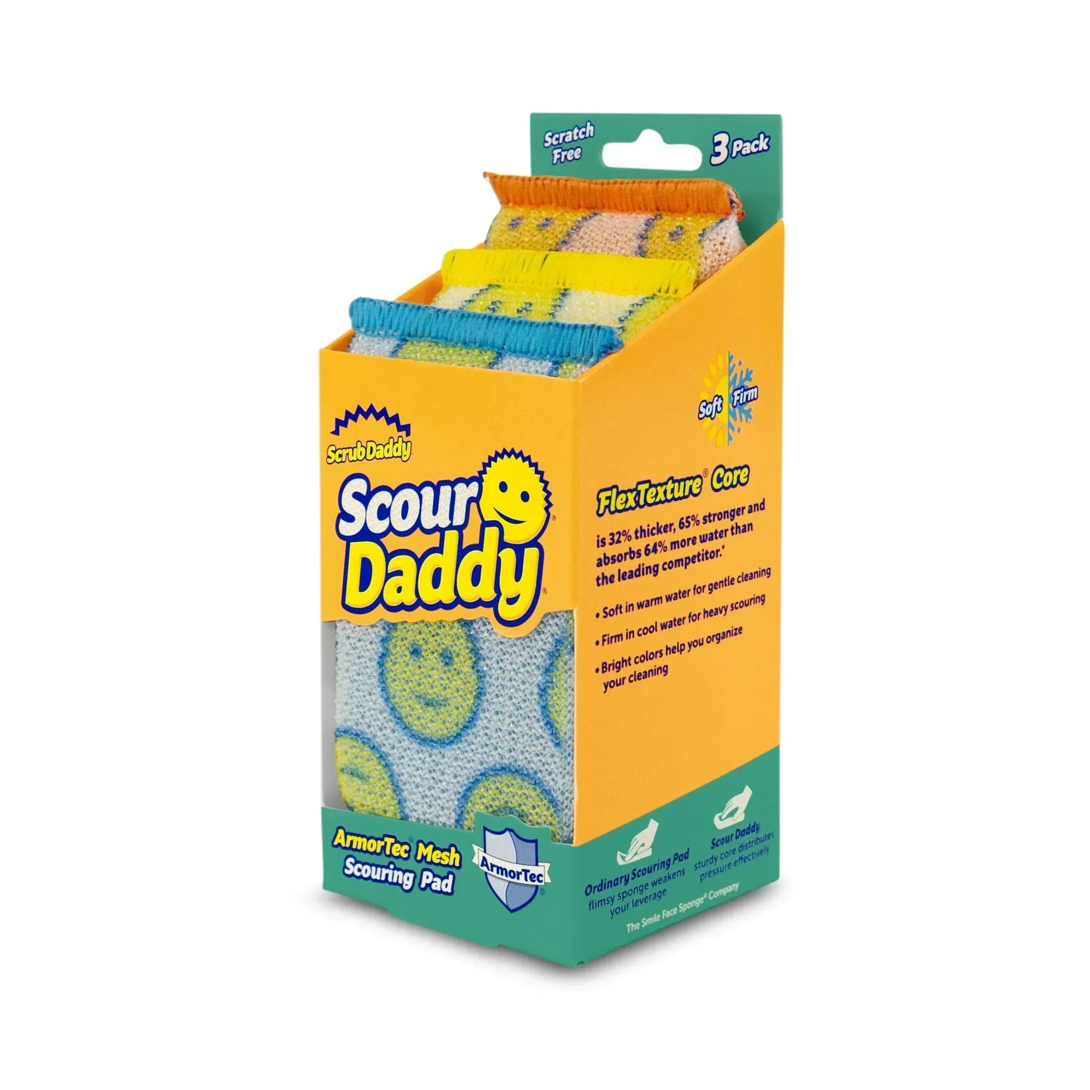 Scrub Daddy Scour Daddy Non-Scratch Scour Pads, 3 Count - Image 2