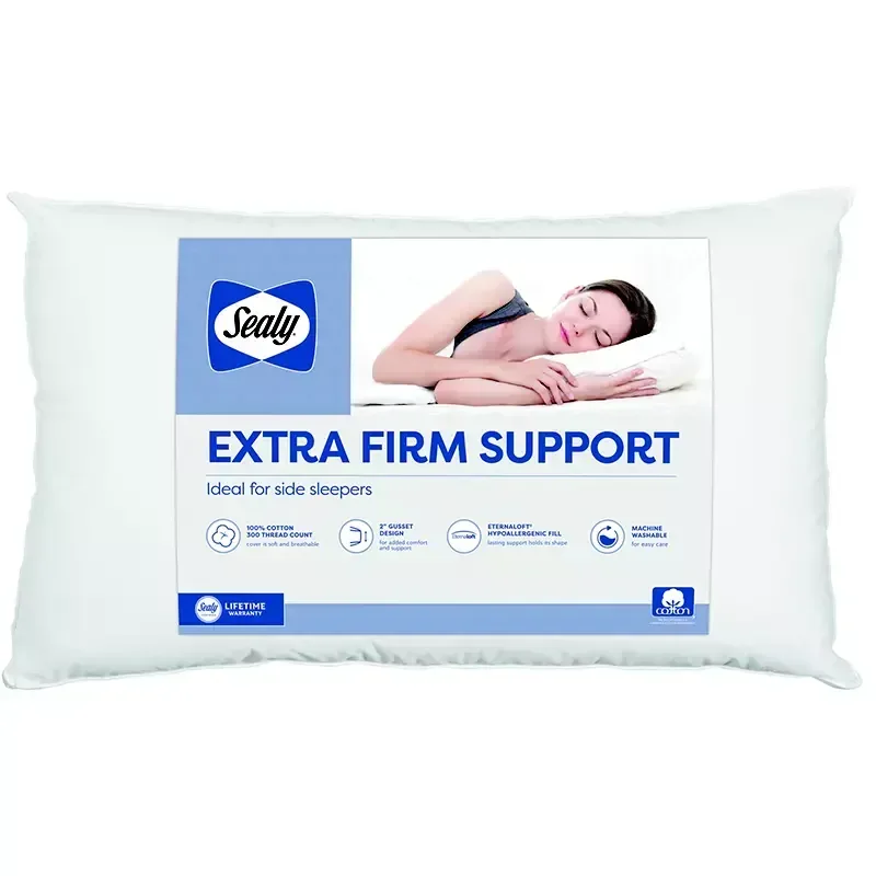 Sealy Extra Firm Support Standard/Queen Size Pillow - Striped Gusset - Image 5