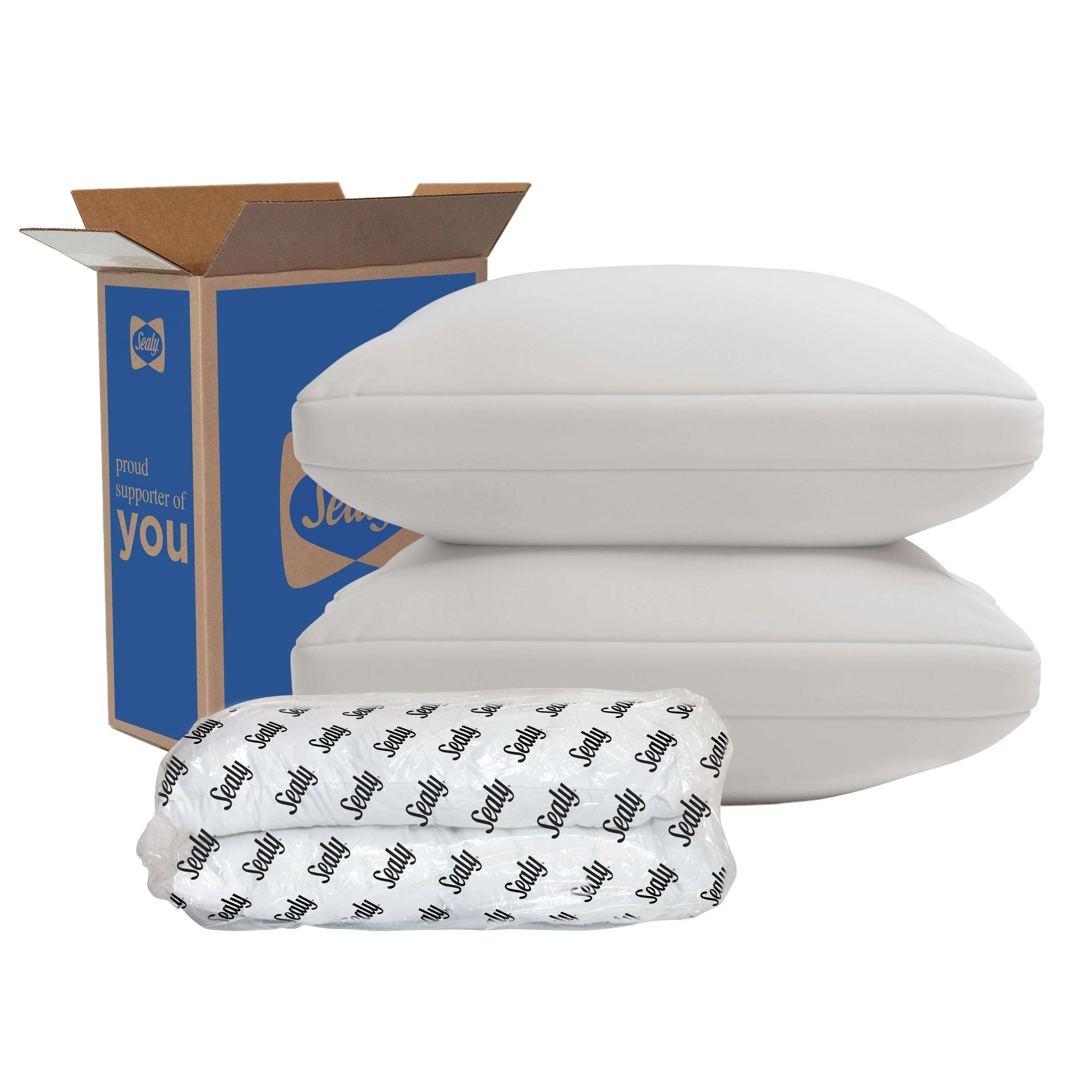 Sealy Performance Cooling Bed Pillow, King, White- Extra Firm Support, 2 Count - Image 7