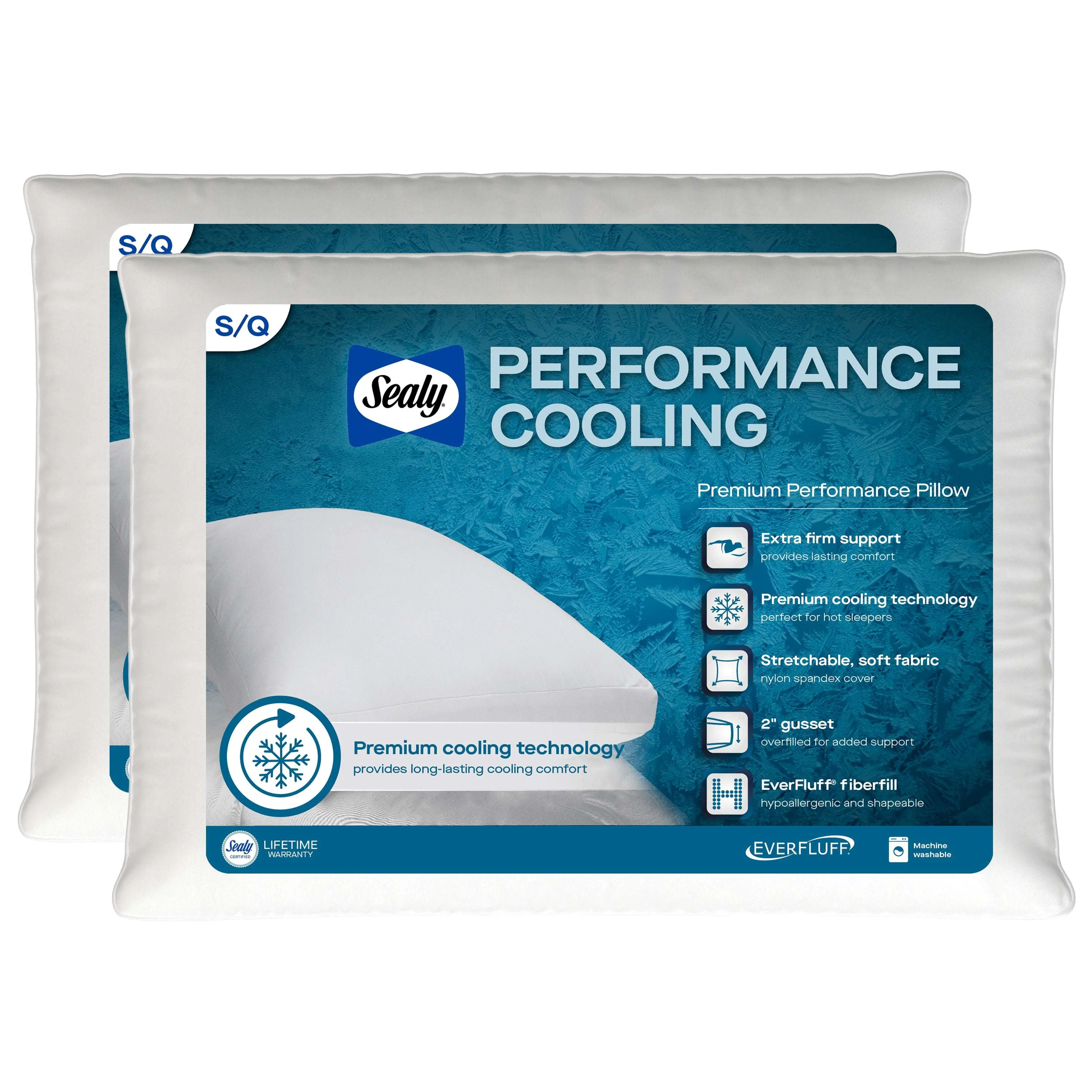 Sealy Performance Cooling Bed Pillow, King, White- Extra Firm Support, 2 Count - Image 8