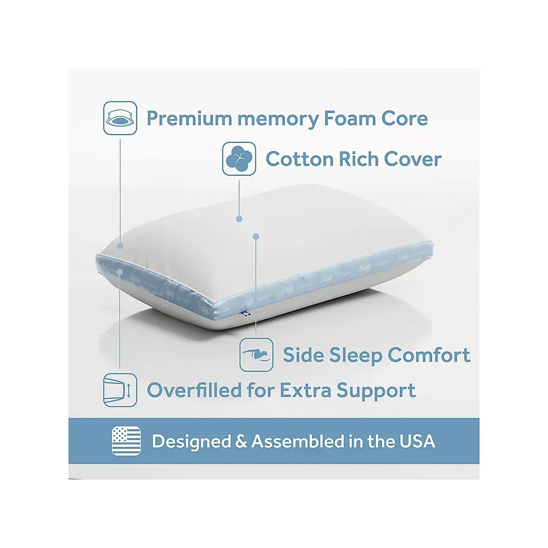 Sealy Standard/Queen Extra Firm Pillow, 2 pk. - Image 4
