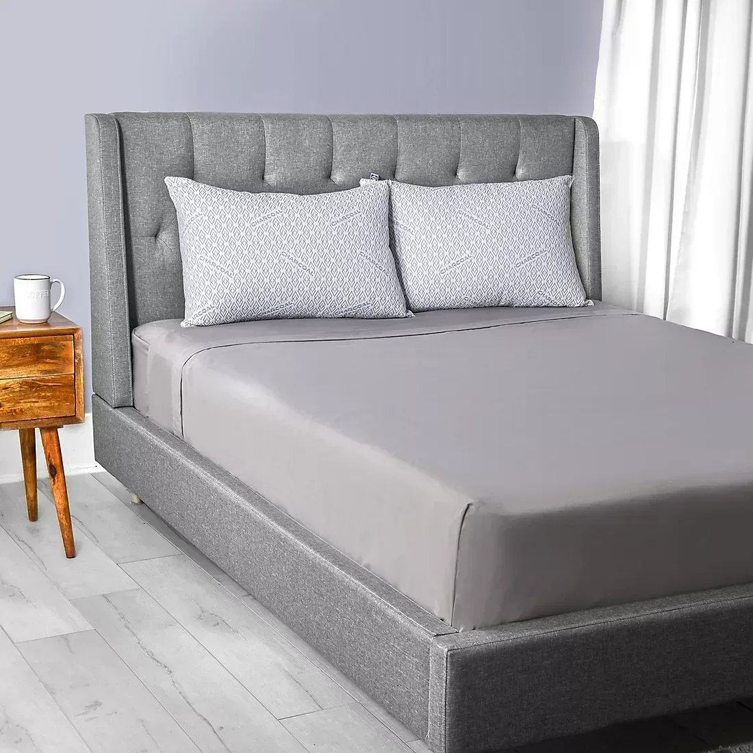Sealy Standard/Queen Size Charcoal Pillow - White - Image 4