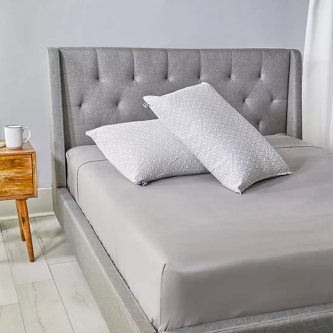 Sealy Standard/Queen Size Charcoal Pillow - White - Image 5