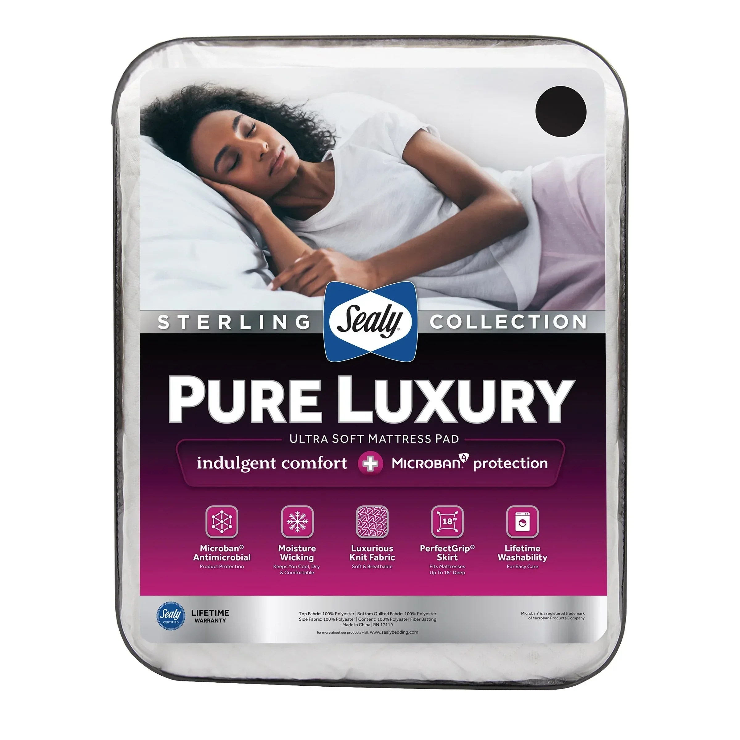 Sealy Sterling Collection Pure Luxury Mattress Pad - Image 4