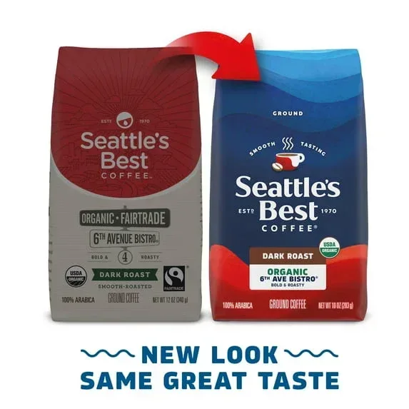 Seattle’s Best Coffee, Organic 6th Ave Bistro, Dark Roast, Organic Ground Coffee, 10 oz - Image 3