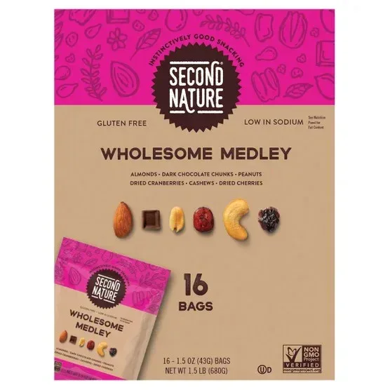 Second Nature Trail Mix, Wholesome Medley, 1.5 oz, 16-count - Image 2