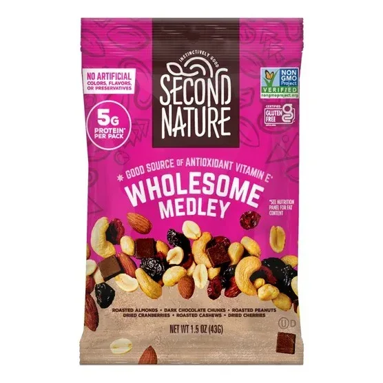 Second Nature Trail Mix, Wholesome Medley, 1.5 oz, 16-count - Image 4