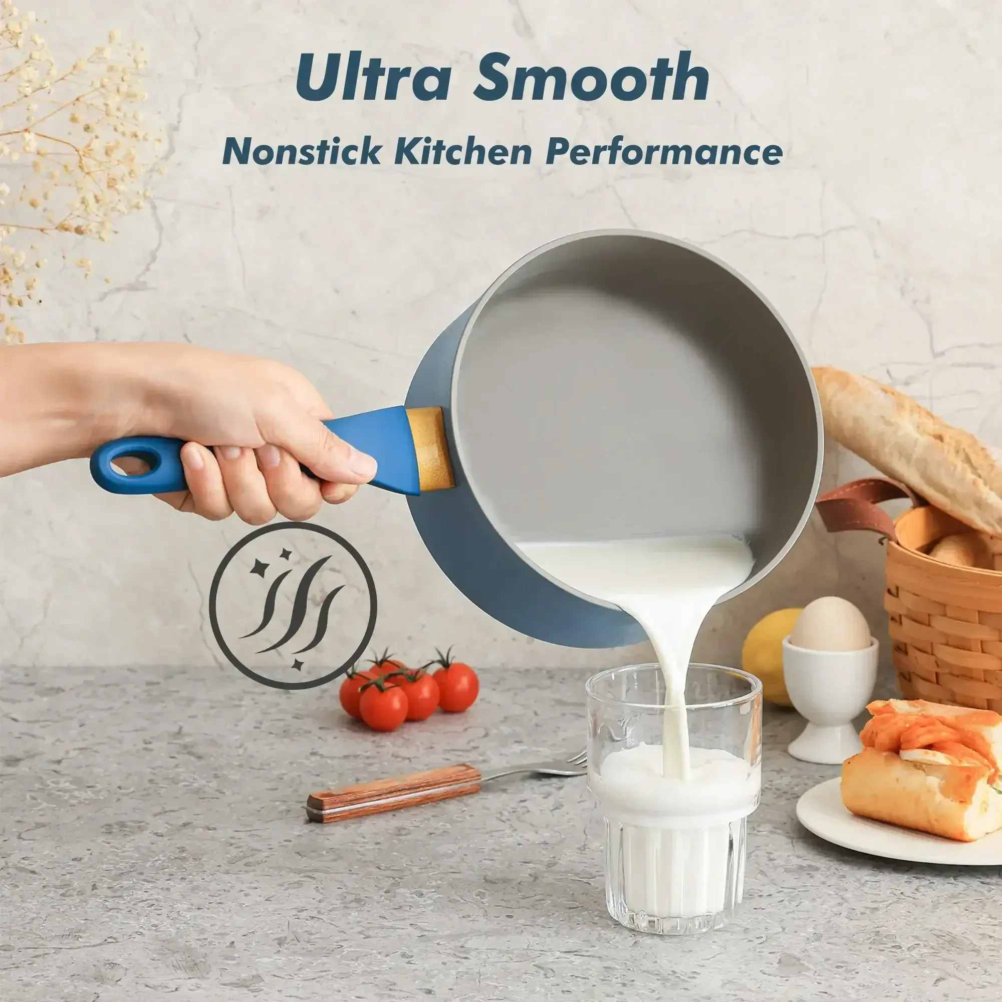 SENSARTE Nonstick Pots and Pans Set, 18Pcs Non Stick Cookware Sets, Induction Kitchen Cookware Sets - Image 12