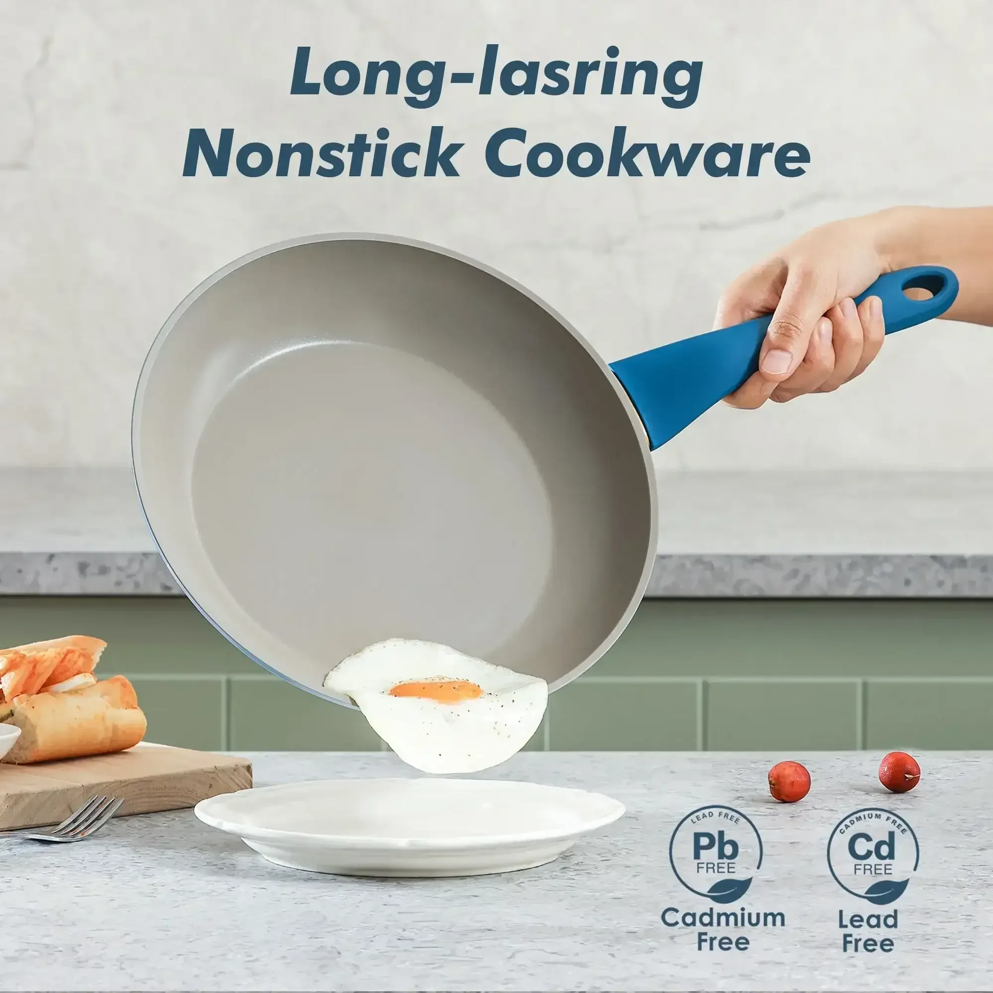 SENSARTE Nonstick Pots and Pans Set, 18Pcs Non Stick Cookware Sets, Induction Kitchen Cookware Sets - Image 15