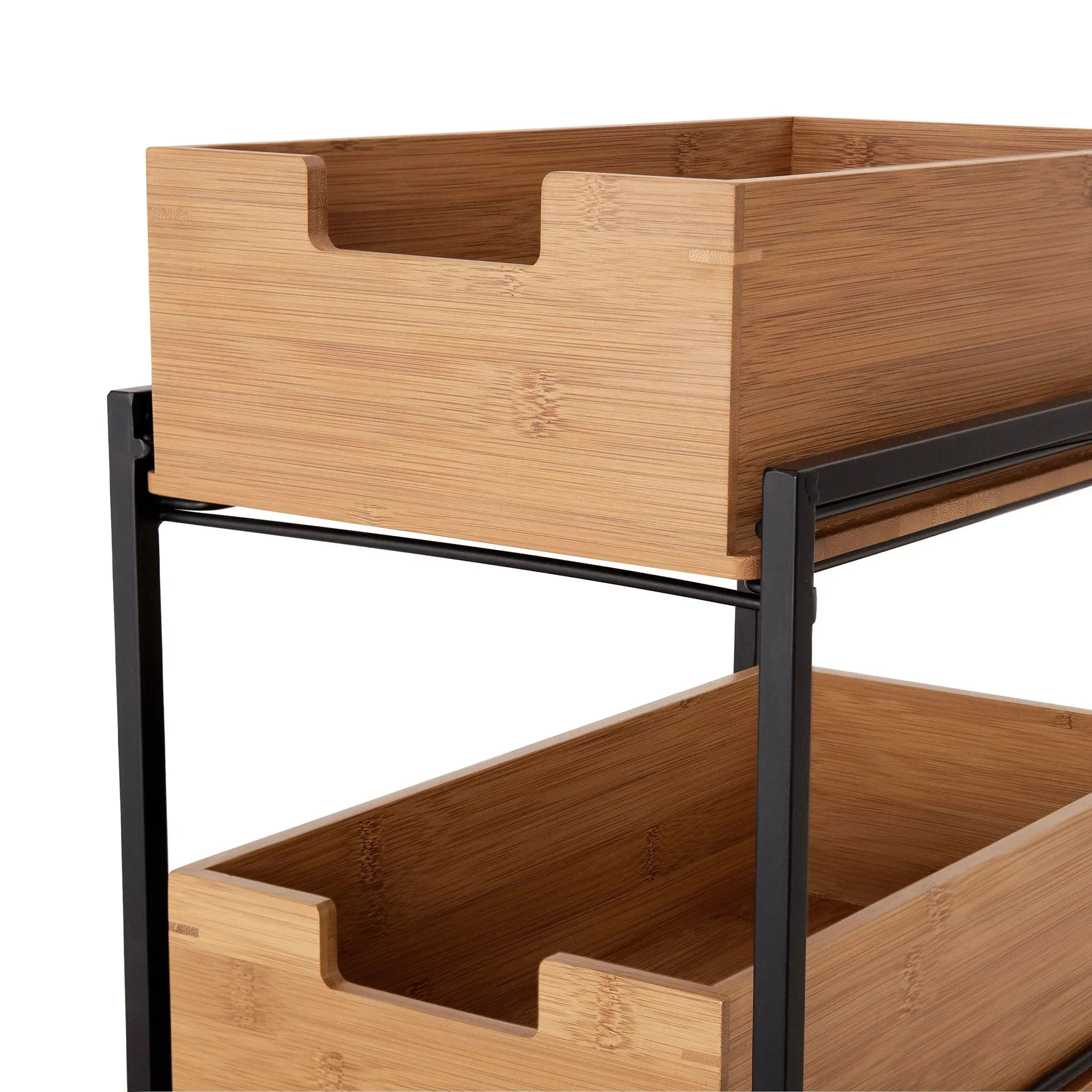 Seville Bamboo 2-tier Sliding Drawer Organizer - Image 2