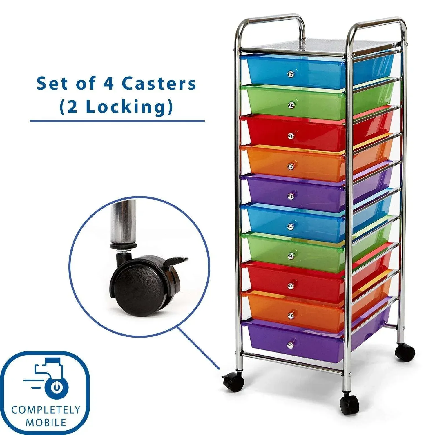 Seville Classics 10 Drawer Cart - Image 5