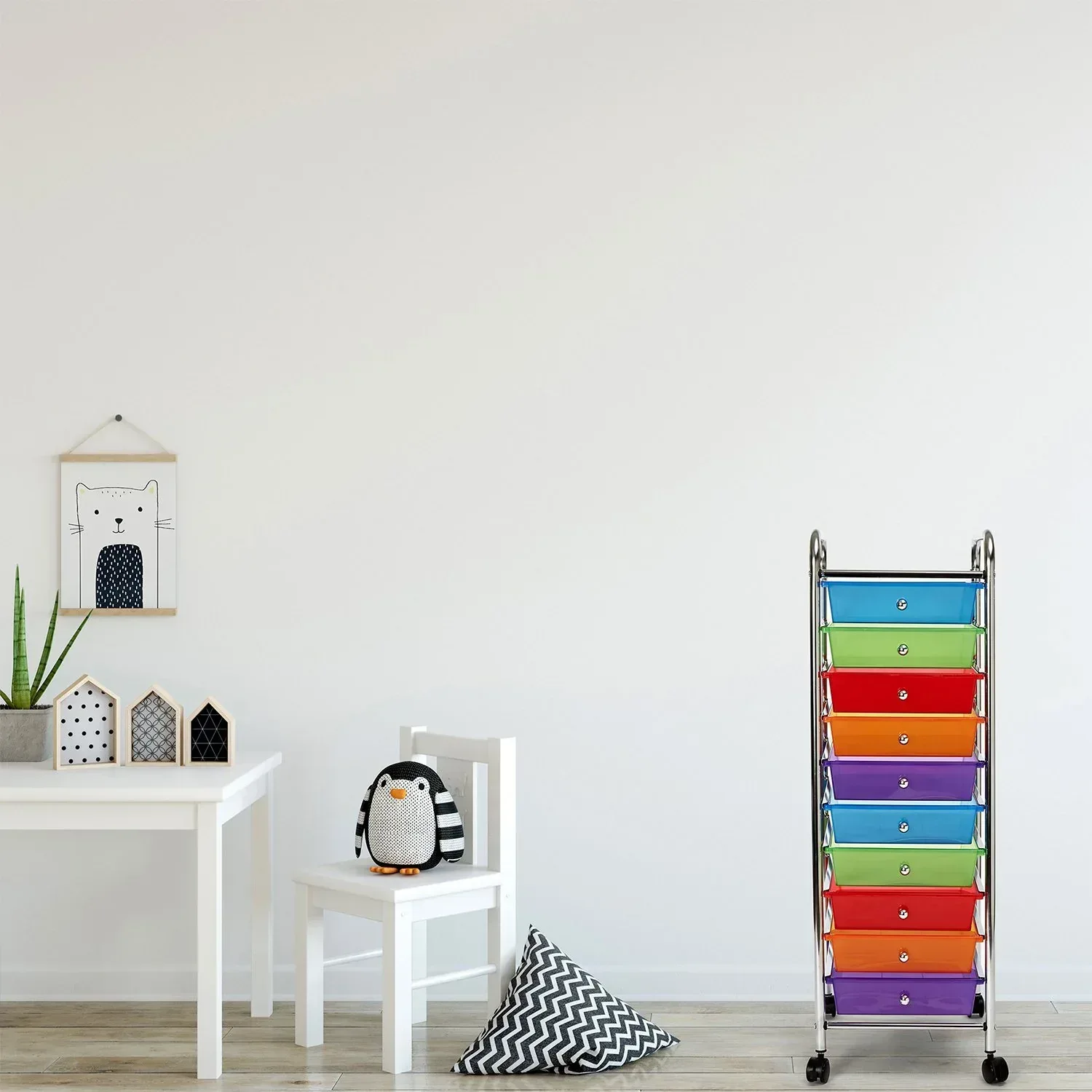 Seville Classics 10 Drawer Cart - Image 6