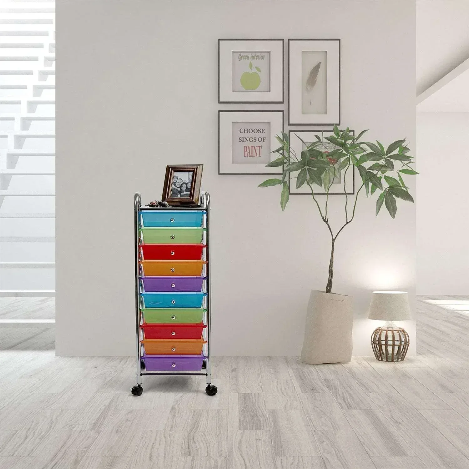 Seville Classics 10 Drawer Cart - Image 7