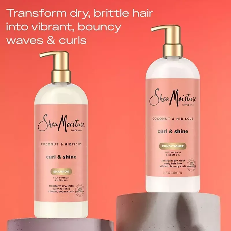 SheaMoisture Curl & Shine Conditioner Coconut & Hibiscus, 34 oz. - Image 4